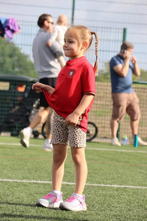 Children at a uSports infant football development centre