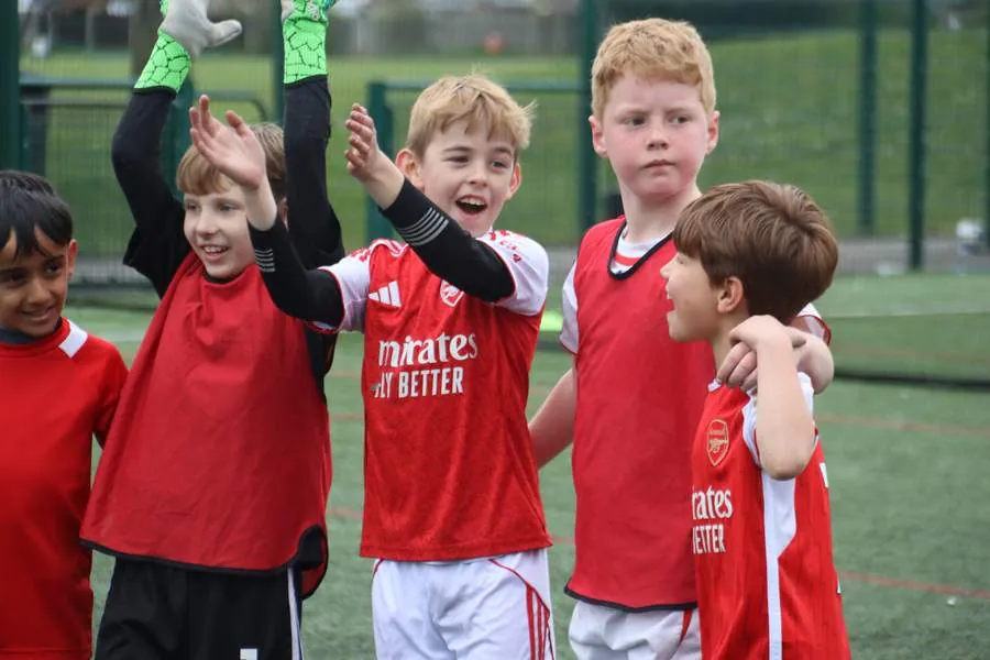 Children at a uSports football holiday camp