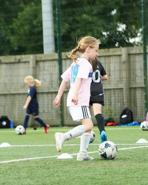 Children at a uSports football development centre session