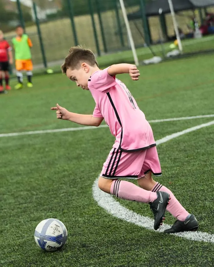 Children at a uSports football holiday camp