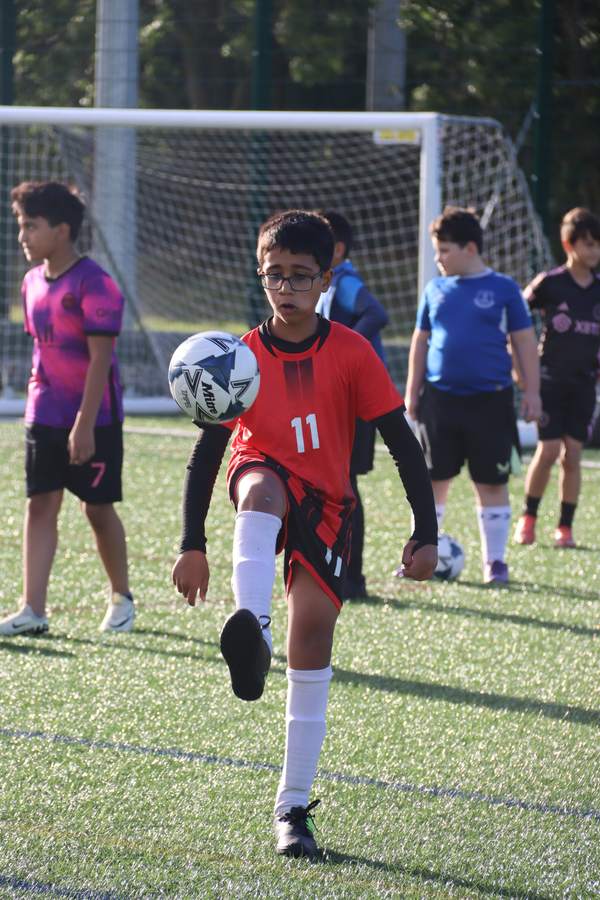 Children at a uSports football development centre session