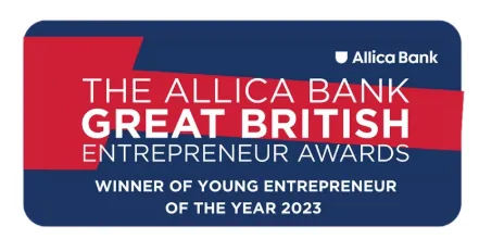 The Allica Bank Great British Entrepreneur Awards - Winner of Young Entrepreneur of the Year 2023