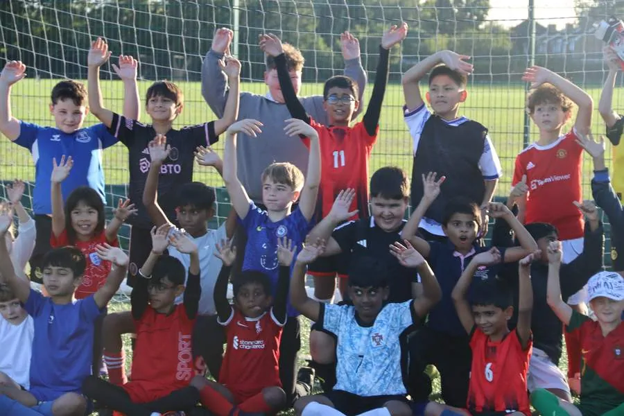 Children at a uSports football development centre session