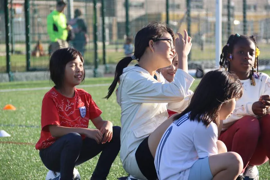 Children at a uSports football development centre session