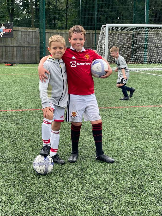 Children at a uSports football holiday camp