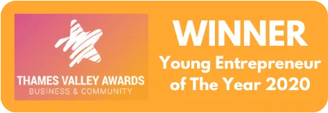 Thames Valley Awards - Winner of Young Entrepreneur of The Year 2020