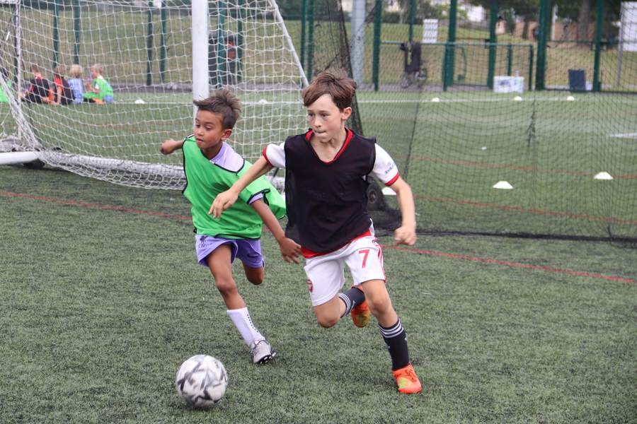 Children at a uSports football development centre session